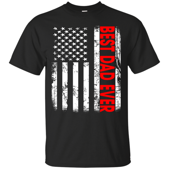 Men's Best Dad Ever American Flag - For Fathers Day T-Shirt - TEEEVER - Black / S- T-Shirts -TeeEver.com