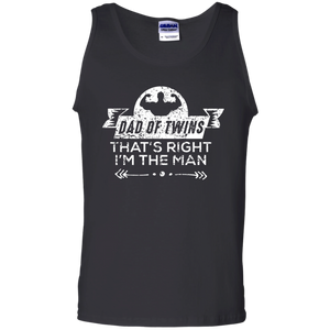 Dad of Twins I'm The Man Father's Day - Tank Top - TEEEVER - Black / S- Sleeveless -TeeEver.com