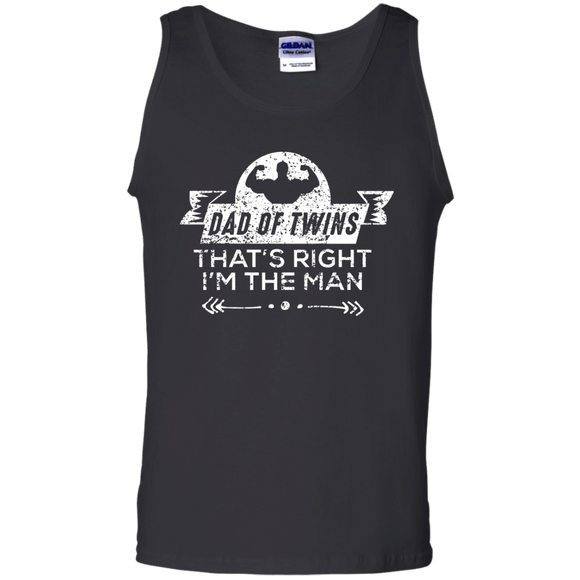 Dad of Twins I'm The Man Father's Day - Tank Top - TEEEVER - Black / S- Sleeveless -TeeEver.com