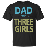 Dad of Three Girls Father's Day T-Shirt - TEEEVER - Black / S- Short Sleeve -TeeEver.com