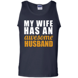 Men's My Wife Has An Awesome Husband - Father's Day Gift Tank Top - TEEEVER - Navy / S- Sleeveless -TeeEver.com