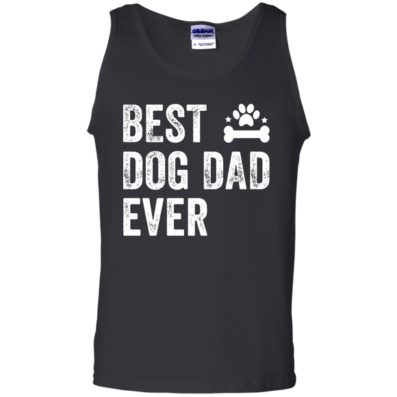 Best Dog Dad Ever  Tank Top - TEEEVER - Black / S- T-Shirts -TeeEver.com