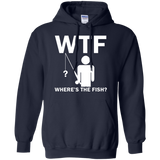 Mens Where's The Fish Funny Father's Day Birthday Gifts Fishing Hoodie - TEEEVER - Navy / S- Sweatshirts -TeeEver.com