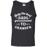 Men's Only The Best Dads Get Promoted To Grandpa Tank Top - TEEEVER - Black / S- Sleeveless -TeeEver.com