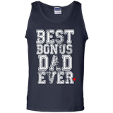 Best Bonus Dad Ever - Stepdad Step Father Day Varsity Tank Top - TEEEVER - Navy / S- Sleeveless -TeeEver.com