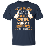 Men's Super Cool Poppy Fathers Day gifts for Poppy T-Shirt - TEEEVER - Navy / S- Short Sleeve -TeeEver.com