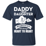 Daddy And Daughter Always Heart To Heart Fathers Day T-Shirt - TEEEVER - Navy / S- Short Sleeve -TeeEver.com