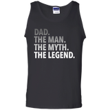 Men's Dad - The Man The Myth The Legend - Dad Father - Tank Top - TEEEVER - Black / S- Sleeveless -TeeEver.com
