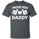 Funny Proud New Daddy T-shirt (Gift for new dads fathers) T-Shirt - TEEEVER - Dark Heather / S- Short Sleeve -TeeEver.com