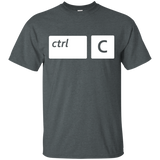 Copy And Paste - Ctrl-C for Dad T-Shirt - TEEEVER - Dark Heather / S- Short Sleeve -TeeEver.com