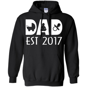 Happy First Time Dad 2017 - Best Gift Father's Day Hoodie - TEEEVER - Black / S- Hoodies -TeeEver.com