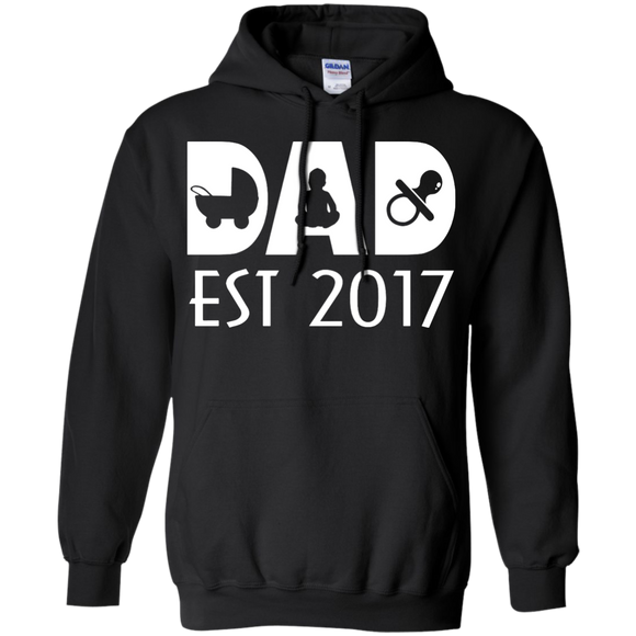 Happy First Time Dad 2017 - Best Gift Father's Day Hoodie - TEEEVER - Black / S- Hoodies -TeeEver.com