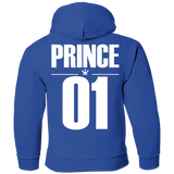 Dad and son matching, King and Prince - Youth Hoodie back- TEEEVER - Royal / YS- Sweatshirts -TeeEver.com