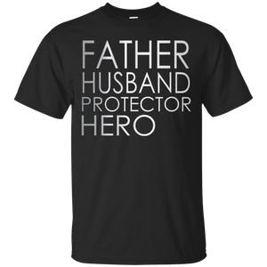 father's day - Father Husband Protector Hero T-Shirt - TEEEVER - Black / S- Short Sleeve -TeeEver.com