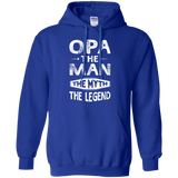 Opa The Man The Myth The Legend Fathers Day Gift Men Hoodie - TEEEVER - Royal / S- Hoodies -TeeEver.com