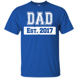 Men's First Time Dad 2017 Fathers Day T-Shirt - TEEEVER - Royal / S- Short Sleeve -TeeEver.com