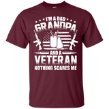 I'm A Dad Grandpa Veteran Father's Day T-Shirt - Maroon / Small- T-Shirts -TeeEver.com