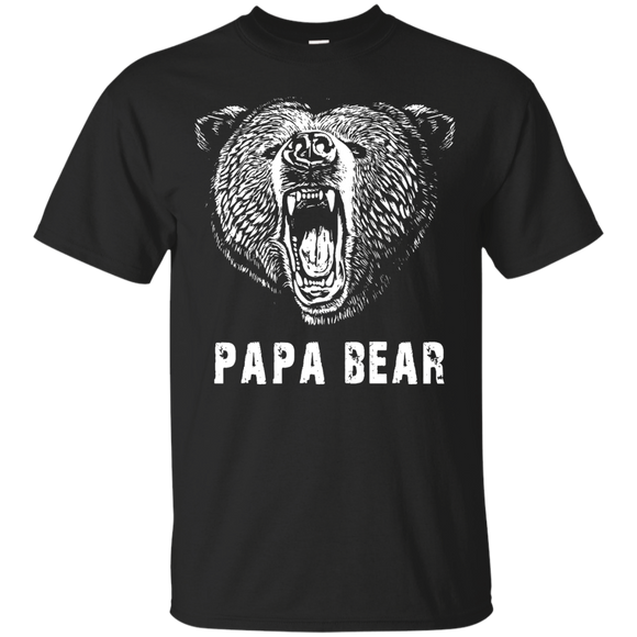 Papa Bear - Best gift for Dad T-Shirt - TEEEVER - Black / S- Short Sleeve -TeeEver.com