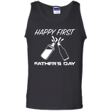 Happy first fatherday, father's day gift - Tank Top - TEEEVER - Black / S- Sleeveless -TeeEver.com