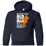 Mens Never Underestimate Old Man with Pickleball Paddle Youth Tshirt/LS/Sweatshirt/Hoodie