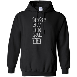 Best Cat Dad Ever X2 Funny - Gift For Father's Day Hoodie - TEEEVER - Black / S- Hoodies -TeeEver.com