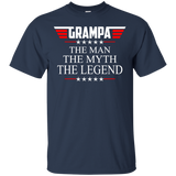 Men's Grampa The Man The Myth The Legend Father's Day T-Shirt - TEEEVER - Navy / S- Short Sleeve -TeeEver.com