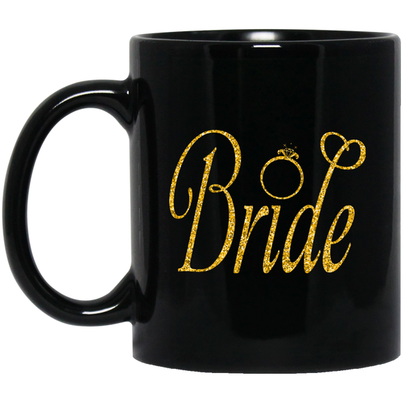 Womens Bride - Bachelorette Party Faux Gold With Ring MUGS