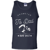 Promoted to Dad - New Father To Be Expecting Pop Retro - Tank Top - TEEEVER - Navy / S- Sleeveless -TeeEver.com