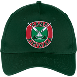 camp a boat race to reach the symbol KIKIWAKA - Five Panel Twill Cap - Hunter / One Size- Hats -TeeEver.com
