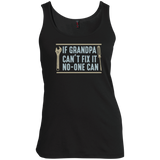 Mens If Grandpa Can't Fix It No-one Can - Father's Day Gift Women's Tank Top - Black / X-Small- T-Shirts -TeeEver.com