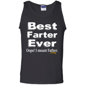 Best Farter, I Mean Father - Father's Day - Funny Tank Top - TEEEVER - Black / S- Sleeveless -TeeEver.com