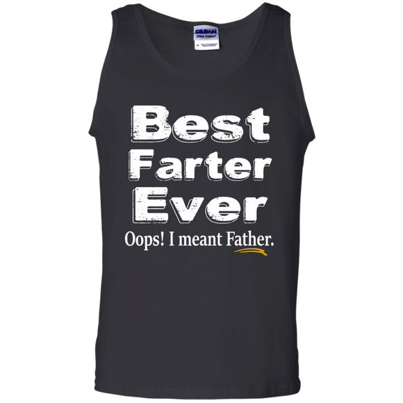 Best Farter, I Mean Father - Father's Day - Funny Tank Top - TEEEVER - Black / S- Sleeveless -TeeEver.com