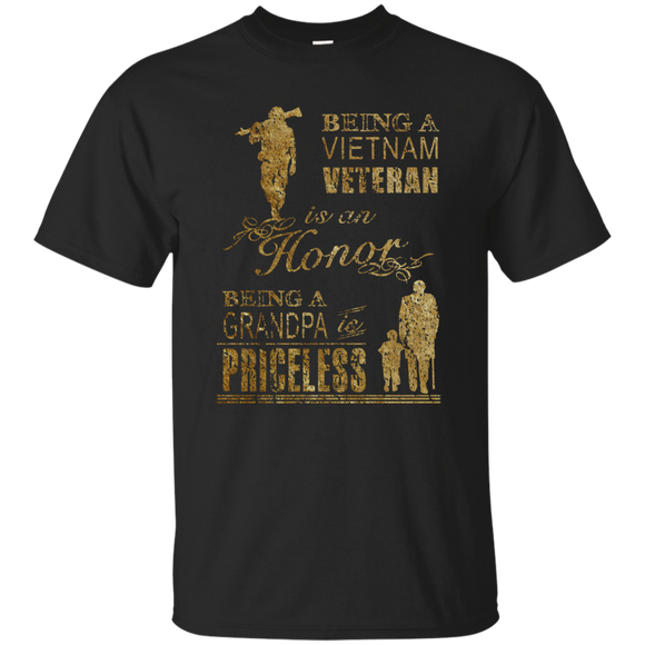 Being Grandpa Viet Nam Veteran T-Shirt - TEEEVER - Black / S- T-Shirts -TeeEver.com