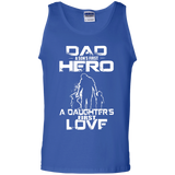 dad and a son first hero a daughter first love mom Tank Top - TEEEVER - Royal / S- Sleeveless -TeeEver.com