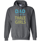 Dad of Three Girls Father's Day Hoodie - TEEEVER - Dark Heather / S- Hoodies -TeeEver.com