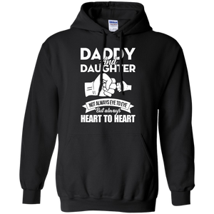 Daddy And Daughter Always Heart To Heart Fathers Day Hoodie - TEEEVER - Black / S- Hoodies -TeeEver.com