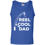 Mens Reel Cool Dad - Fishing Daddy Father's Day Gift - Men/women tank top - TEEEVER - G220 Gildan 100% Cotton Tank Top / Royal / S- Apparel -TeeEver.com