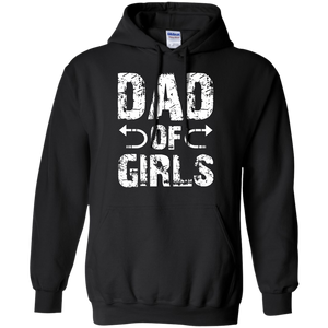 Dad of Girls - Funny Father's Day Gift From Daughter Hoodie - TEEEVER - Black / S- Sweatshirts -TeeEver.com