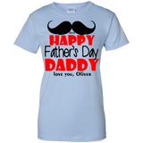 Happy-Father's-day Ladies Custom 100% Cotton T-Shirt - Light Blue / XS- Short Sleeve -TeeEver.com