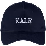 Retro Kale University Funny Vegan - Five Panel Twill Cap - Navy / One Size- Hats -TeeEver.com