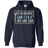 Mens If Grandpa Can't Fix It No-one Can - Father's Day Gift Pullover Hoodie - Navy / Small- Sweatshirts -TeeEver.com