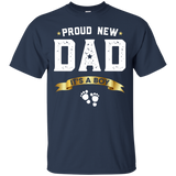 Proud New Dad Its A Boy Cute Father's Day - Gift Baby T-Shirt - TEEEVER - Navy / S- Short Sleeve -TeeEver.com