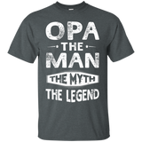 Opa The Man The Myth The Legend Fathers Day Gift Men T-Shirt - TEEEVER - Dark Heather / S- Short Sleeve -TeeEver.com