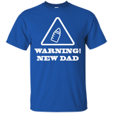 Warning! New Dad T-Shirt - TEEEVER - Royal / S- Short Sleeve -TeeEver.com