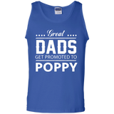 Great Dads get Promoted to Poppy Father's day Tank Top - TEEEVER - Royal / S- Sleeveless -TeeEver.com