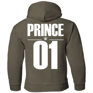 Dad and son matching, King and Prince - Youth Hoodie back- TEEEVER - Charcoal / YS- Sweatshirts -TeeEver.com