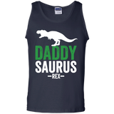 Men's Men's Daddysaurus Rex  - Funny Father's Day Tank Top - TEEEVER - Navy / S- Sleeveless -TeeEver.com