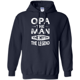 Opa The Man The Myth The Legend Fathers Day Gift Men Hoodie - TEEEVER - Navy / S- Hoodies -TeeEver.com