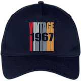 Retro Vintage 1967 - 50 yrs old Bday 50th Birthday - Five Panel Twill Cap - Navy / One Size- Hats -TeeEver.com