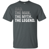 Men's Dad - The Man The Myth The Legend - Dad Father - T-Shirt - TEEEVER - Dark Heather / S- Short Sleeve -TeeEver.com